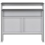 Mesa de bar con 2 tableros blanco y gris 130x40x120 cm de , Mesas de cocina y de comedor - Ref: Foro24-280221, Precio: 182,00...