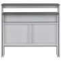Mesa de bar con 2 tableros blanco y gris 130x40x120 cm de , Mesas de cocina y de comedor - Ref: Foro24-280221, Precio: 185,63...