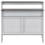 Mesa de bar con 2 tableros blanco y gris 130x40x120 cm de , Mesas de cocina y de comedor - Ref: Foro24-280221, Precio: 182,00...