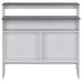Mesa de bar con 2 tableros blanco y gris 130x40x120 cm de , Mesas de cocina y de comedor - Ref: Foro24-280221, Precio: 185,63...