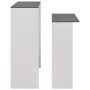 Mesa de bar con 2 tableros blanco y gris 130x40x120 cm de , Mesas de cocina y de comedor - Ref: Foro24-280221, Precio: 182,00...