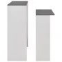 Mesa de bar con 2 tableros blanco y gris 130x40x120 cm de , Mesas de cocina y de comedor - Ref: Foro24-280221, Precio: 185,63...