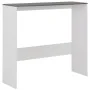 Mesa de bar con 2 tableros blanco y gris 130x40x120 cm de , Mesas de cocina y de comedor - Ref: Foro24-280221, Precio: 185,63...