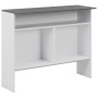 Mesa de bar con 2 tableros blanco y gris 130x40x120 cm de , Mesas de cocina y de comedor - Ref: Foro24-280221, Precio: 182,00...