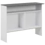 Mesa de bar con 2 tableros blanco y gris 130x40x120 cm de , Mesas de cocina y de comedor - Ref: Foro24-280221, Precio: 185,63...