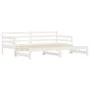 Sofá cama nido madera maciza de pino blanco 90x200 cm de , Camas y somieres - Ref: Foro24-836148, Precio: 192,15 €, Descuento: %