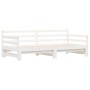 Sofá cama nido madera maciza de pino blanco 90x200 cm de , Camas y somieres - Ref: Foro24-836148, Precio: 200,12 €, Descuento: %