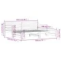 Sofá cama nido madera maciza de pino blanco 90x200 cm de , Camas y somieres - Ref: Foro24-836148, Precio: 192,15 €, Descuento: %