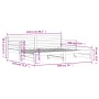 Sofá cama nido madera maciza de pino blanco 90x200 cm de , Camas y somieres - Ref: Foro24-836148, Precio: 200,12 €, Descuento: %