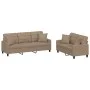 Juego de sofás con cojines 2 piezas cuero sintético capuchino de , Sofás - Ref: Foro24-3201392, Precio: 485,25 €, Descuento: %