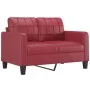 Juego de sofás con cojines 2 piezas cuero sintético rojo tinto de , Sofás - Ref: Foro24-3201371, Precio: 479,04 €, Descuento: %