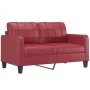 Juego de sofás con cojines 2 piezas cuero sintético rojo tinto de , Sofás - Ref: Foro24-3201371, Precio: 479,04 €, Descuento: %