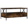 Mesa de centro madera de ingeniería roble ahumado 100x51x45 cm de , Mesas de centro - Ref: Foro24-835301, Precio: 93,64 €, De...