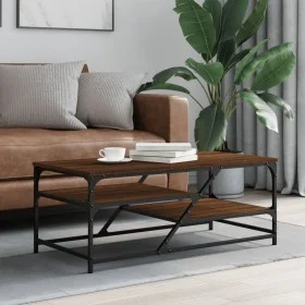 Brown oak plywood coffee table 100x49x40 cm by , Coffee table - Ref: Foro24-835348, Price: 42,37 €, Discount: %