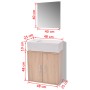 Conjunto de mueble y lavabo 3 piezas beige de vidaXL, Muebles de baño - Ref: Foro24-272228, Precio: 137,06 €, Descuento: %