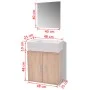 Conjunto de mueble y lavabo 3 piezas beige de vidaXL, Muebles de baño - Ref: Foro24-272228, Precio: 118,75 €, Descuento: %