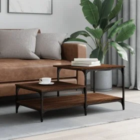 Brown oak plywood coffee table 100x50.5x45 cm by , Coffee table - Ref: Foro24-835383, Price: 39,64 €, Discount: %