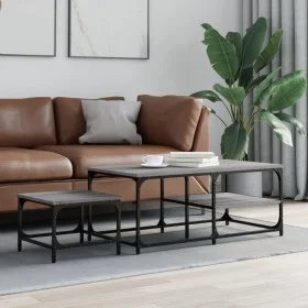 Stapelbare Couchtische 2 Stück Sonoma graues Holzwerkstoff von , Couchtisch - Ref: Foro24-835397, Preis: 49,56 €, Rabatt: %