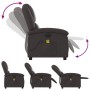 Sillón de masaje eléctrico cuero auténtico marrón oscuro en Sillones | Comprar online en Foru.es