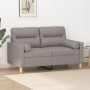 Sofá de 2 plazas con cojines tela gris taupe 120 cm de , Sofás - Ref: Foro24-3200820, Precio: 213,52 €, Descuento: %