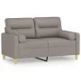 Sofá de 2 plazas con cojines tela gris taupe 120 cm de , Sofás - Ref: Foro24-3200820, Precio: 243,25 €, Descuento: %