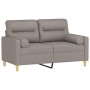 Sofá de 2 plazas con cojines tela gris taupe 120 cm de , Sofás - Ref: Foro24-3200820, Precio: 213,52 €, Descuento: %