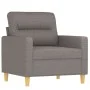 Sillón con taburete tela gris taupe 60 cm de , Sofás - Ref: Foro24-3201072, Precio: 208,98 €, Descuento: %