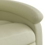 Sillón reclinable de masaje eléctrico cuero auténtico crema en Sillones | Comprar online en Foru.es