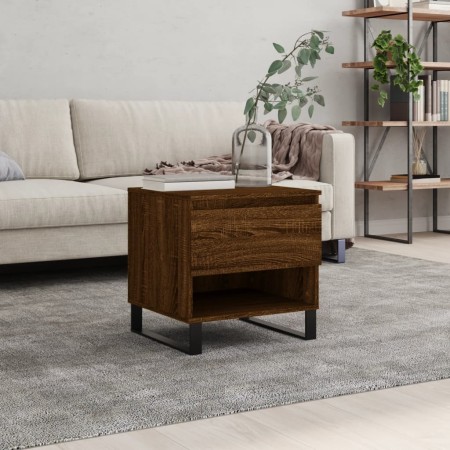 Mesa de centro madera de ingeniería roble marrón 50x46x50 cm de , Mesas de centro - Ref: Foro24-830938, Precio: 41,95 €, Desc...