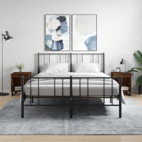 Mesitas noche 2 uds madera ingeniería marrón roble 40x35x50 cm de , Mesitas de noche - Ref: Foro24-830747, Precio: 46,48 €, D...