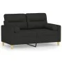 2-seater sofa with black fabric cushions, 120 cm. by , Sofas - Ref: Foro24-3200817, Price: 224,02 €, Discount: %