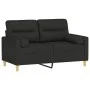2-seater sofa with black fabric cushions, 120 cm. by , Sofas - Ref: Foro24-3200817, Price: 224,02 €, Discount: %