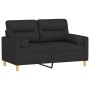 Sofá de 2 plazas con cojines tela negro 120 cm de , Sofás - Ref: Foro24-3200817, Precio: 200,27 €, Descuento: %