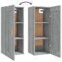 Armario de pared madera de ingeniería gris Sonoma 35x34x90 cm de , Estantes y estanterías - Ref: Foro24-817451, Precio: 44,15...
