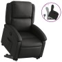 Sillón reclinable elevable cuero auténtico negro en Sillones | Comprar online en Foru.es