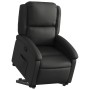 Sillón reclinable elevable cuero auténtico negro en Sillones | Comprar online en Foru.es
