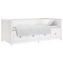 Sofá cama de madera maciza de pino blanco 100x200 cm de , Camas y somieres - Ref: Foro24-820897, Precio: 370,65 €, Descuento: %