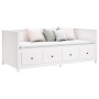 Sofá cama de madera maciza de pino blanco 100x200 cm de , Camas y somieres - Ref: Foro24-820897, Precio: 376,61 €, Descuento: %