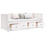 Sofá cama de madera maciza de pino blanco 100x200 cm de , Camas y somieres - Ref: Foro24-820897, Precio: 376,61 €, Descuento: %