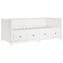 Sofá cama de madera maciza de pino blanco 100x200 cm de , Camas y somieres - Ref: Foro24-820897, Precio: 370,65 €, Descuento: %