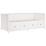 Sofá cama de madera maciza de pino blanco 100x200 cm de , Camas y somieres - Ref: Foro24-820897, Precio: 376,61 €, Descuento: %