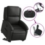 Sillón reclinable elevable cuero auténtico negro en Sillones | Comprar online en Foru.es