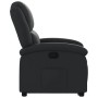 Sillón reclinable elevable cuero auténtico negro en Sillones | Comprar online en Foru.es