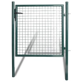 Puerta de valla de acero con recubrimiento en polvo de vidaXL, Puertas de jardín - Ref: Foro24-142030, Precio: 158,17 €, Desc...