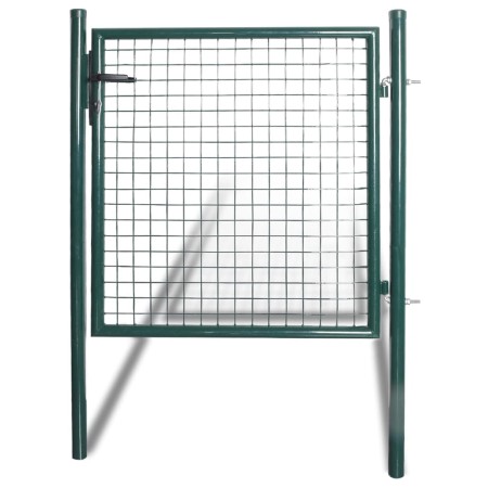 Puerta de valla de acero con recubrimiento en polvo de vidaXL, Puertas de jardín - Ref: Foro24-142030, Precio: 158,17 €, Desc...