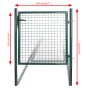 Puerta de valla de acero con recubrimiento en polvo de vidaXL, Puertas de jardín - Ref: Foro24-142030, Precio: 158,17 €, Desc...