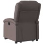 Sillón reclinable elevable cuero auténtico marrón oscuro en Sillones | Comprar online en Foru.es