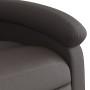 Sillón reclinable elevable cuero auténtico marrón oscuro en Sillones | Comprar online en Foru.es