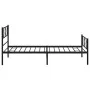 Bed frame with headboard and black metal footboard 90x200 cm by , Beds and slatted bases - Ref: Foro24-372190, Price: 75,02 €...