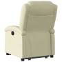 Sillón reclinable elevable cuero auténtico color crema en Sillones | Comprar online en Foru.es